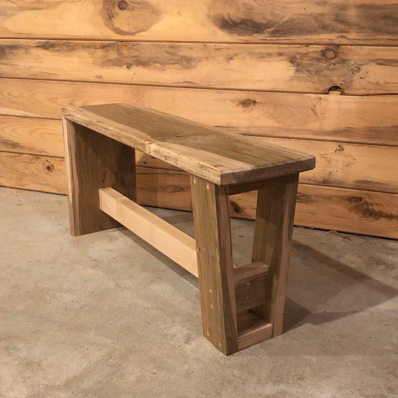 Ambrosia maple waterfall bench table