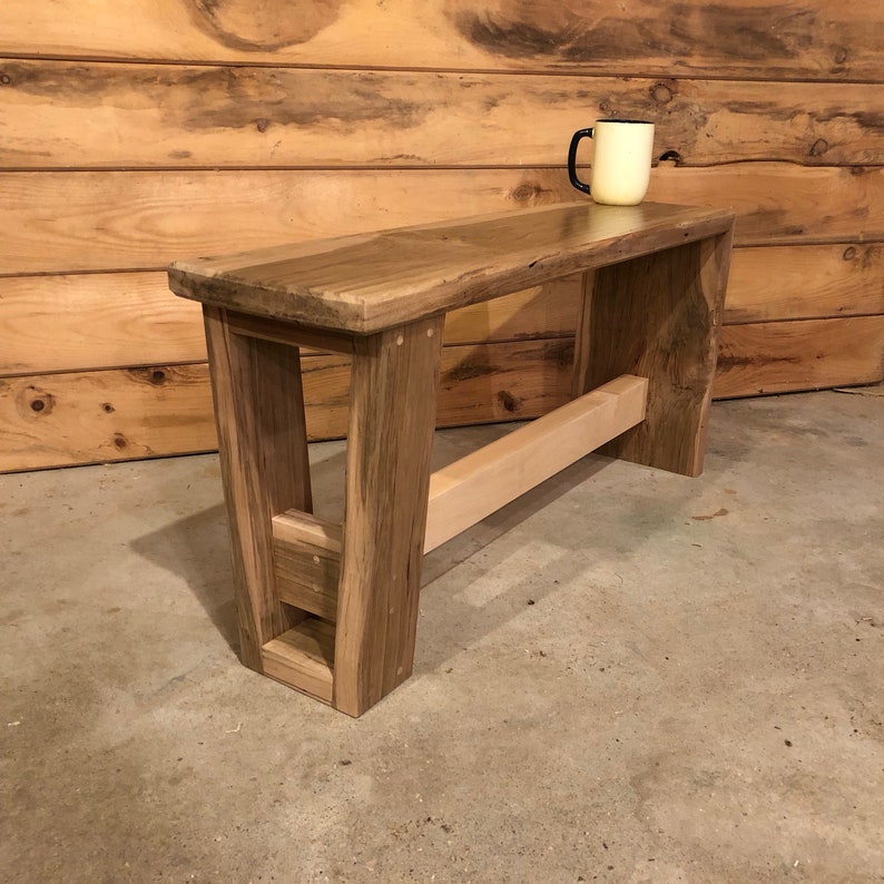 Ambrosia maple waterfall bench table