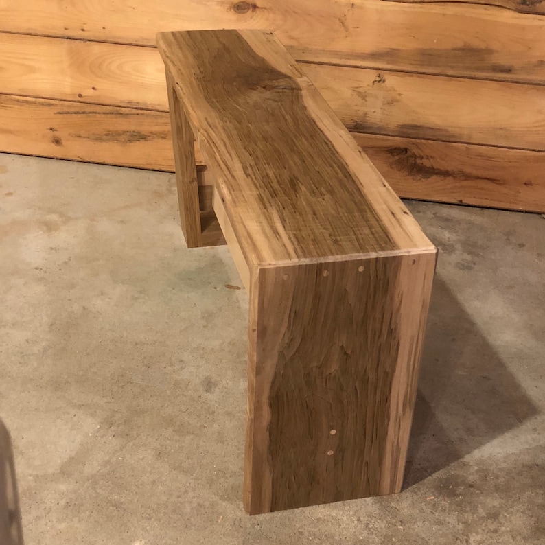 Ambrosia maple waterfall bench table