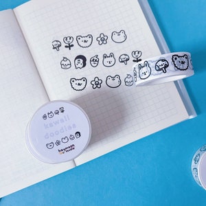 Washi Tapes, Kawaii Doodles, Washi Tape, Dekoratives Washi Tape, Bujo Washi Tape, Journaling Zubehör, süßes Washi Tape