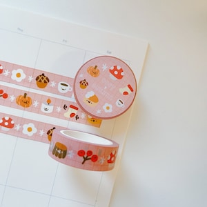 Gezellige herfst-washi-tapes, schattige washi-tapes, decoratieve washi-tape, bujo-washi-tape, dunne washi-tape, benodigdheden voor journaling, kleurrijke washi-tape