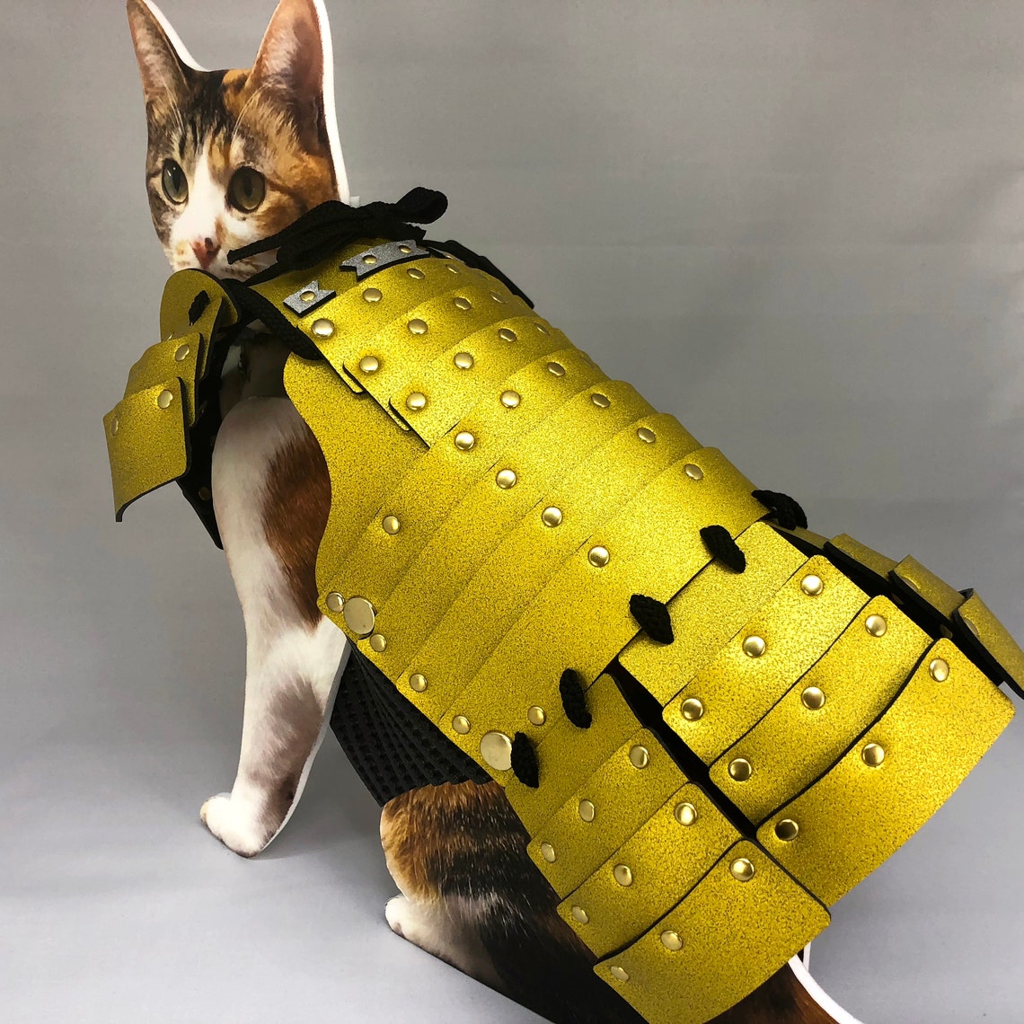 Bold Gold Pet Samurai Armor For Cats... Pet Armor-102 | Etsy