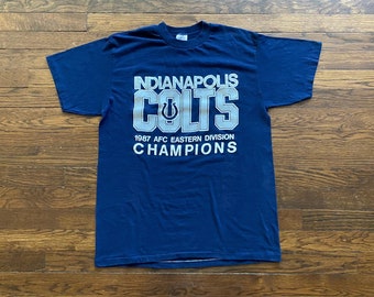 Vintage 1987 Indianapolis Colts AFC Eastern Division Champions T shirt | L