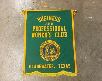Vintage 40s National Federation of Business & Professional Women’s Clubs Felt Banner