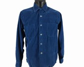Vintage 50s Amcrest Corduroy Button Up Shirt Medium