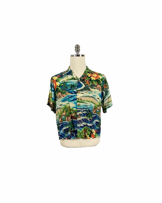 Vintage 50s Pali Hawaiian Hand Print | Hawaiian Sh