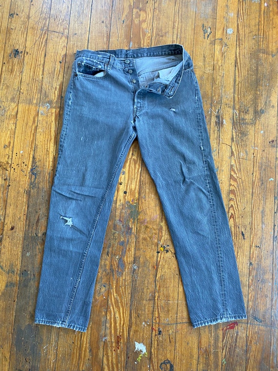 Vintage 90s Levi’s 501 Black Jeans | 33x30 - image 3