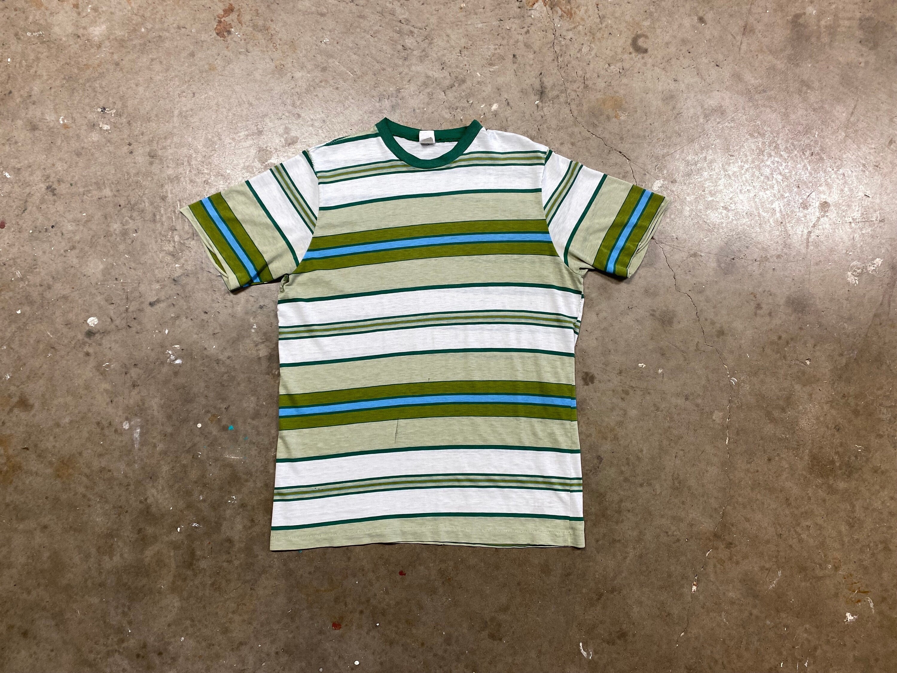 Vintage 60s Jantzen Paper Thin Distressed Striped T Shirt L - Etsy
