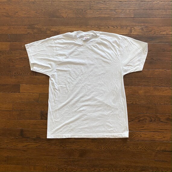Vintage 90s BVD Blank White T Shirt XL 