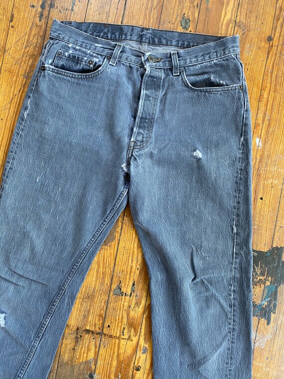 Vintage 90s Levi’s 501 Black Jeans | 33x30 - image 2