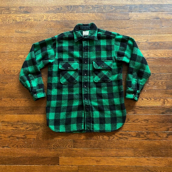 Vintage 60s Sears Roebucks Green Plaid 