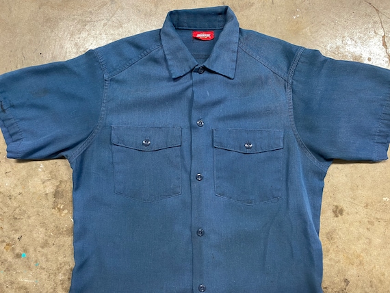 Vintage 70s Dickies Button Up Work Shirt | S - image 2