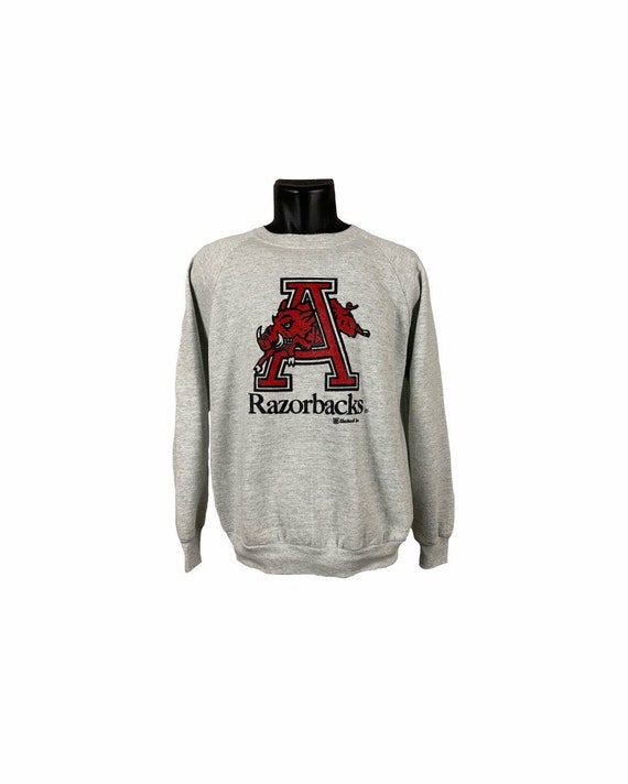 Vintage 80s Arkansas Razorbacks Raglan Crewneck Sw