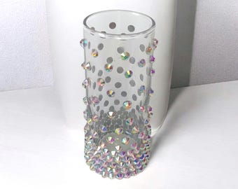 Iridescent Crystal Rhinestone Bling Bedazzled Shot Glass