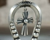 Navajo Sterling Silver Naja Cross Pendant - Calvin Martinez