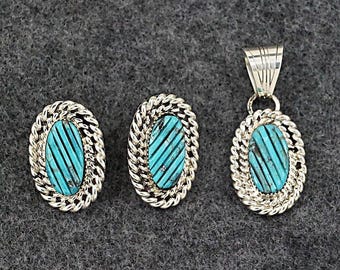 Vintage Native American Indian Jewelry Chunky Sterling Silver Jade