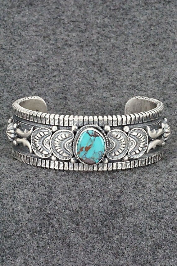 Turquoise Sterling Silver Bracelet Roland Dixon Etsy Australia
