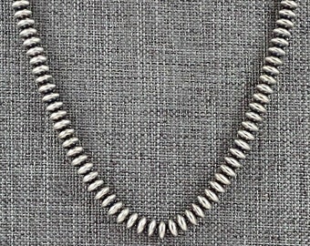 Sterling Silver Navajo Pearl Necklace 24&quot; - Bryannen Halwood