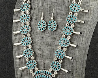 SIGNED Vintage Native American Indian Jewelry Zuni Sterling Silver