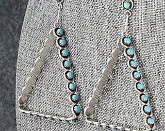 Turquoise & Sterling Silver Earrings - Iva Booqua