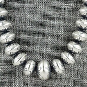 Sterling Silver Navajo Pearl Necklace 18&quot; - Dorinda Mariano