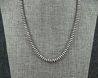 Sterling Silver Navajo Pearl Necklace 16" - Bryannen Halwood