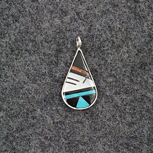 Multi Stone & Sterling Silver Pendant - Rhianna Kallestewa