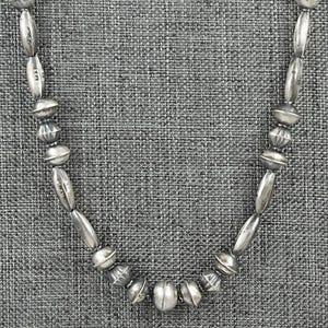 Sterling Silver Navajo Pearl Necklace 22&quot; - Vintage