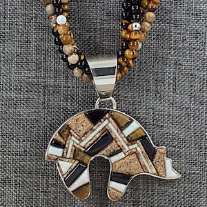 Multi Stone and Sterling Silver Necklace - Charlie Bowie