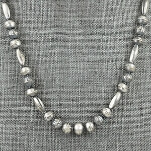 Sterling Silver Navajo Pearl Necklace 18&quot; - Vintage