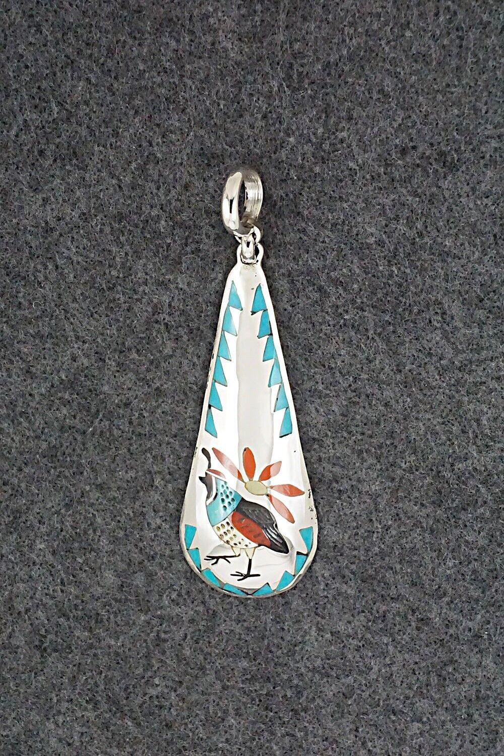 Multi-stone & Sterling Silver Pendant - Quintin Quam Sr. - Etsy