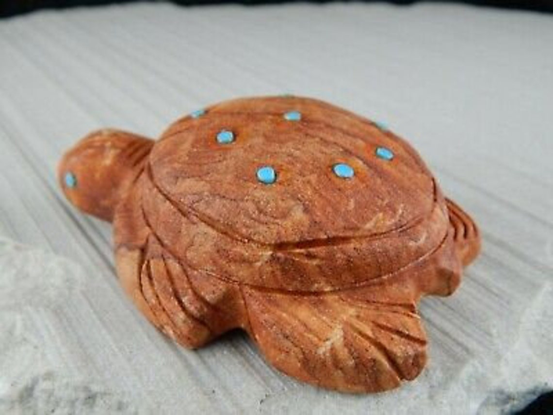 Turtle Zuni Fetish Louise Ponchuella Zuni Turtle Carving Etsy