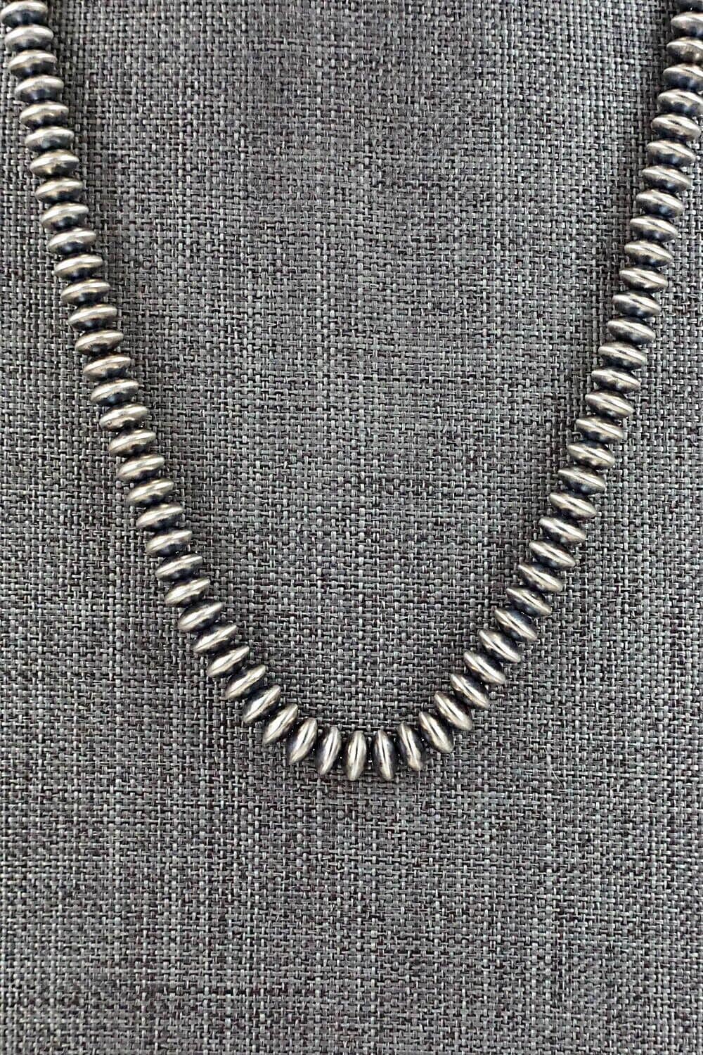 Sterling Silver Navajo Pearl Necklace 20" - Bryannen Halwood