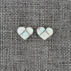 Opalite & Sterling Silver Inlay Earrings - Linda Chavez