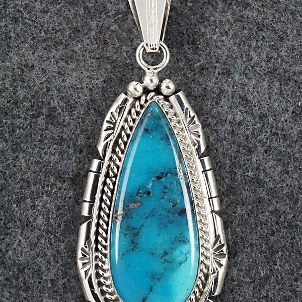 Turquoise & Sterling Silver Pendant - Samuel Yellowhair