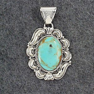 Turquoise & Sterling Silver Pendant - Harold Becenti