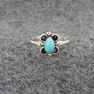 Turquoise & Sterling Silver Ring - Cora Cachini - Size 5.5