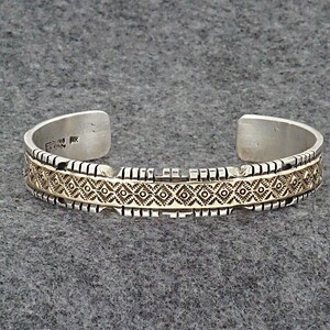 Sterling Silver & 14K Gold Bracelet - Tsosie Orville White
