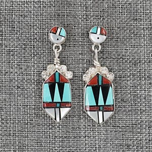 Multi-Stone Inlay & Sterling Silver Earrings - Ola Eriacho