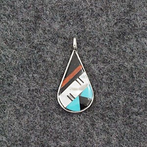 Multi Stone & Sterling Silver Pendant - Rhianna Kallestewa