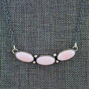 Pink Conch Shell & Sterling Silver Necklace - Loretta Delgarito