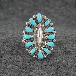 Turquoise & Sterling Silver Ring - Mary Chavez - Size 7.25