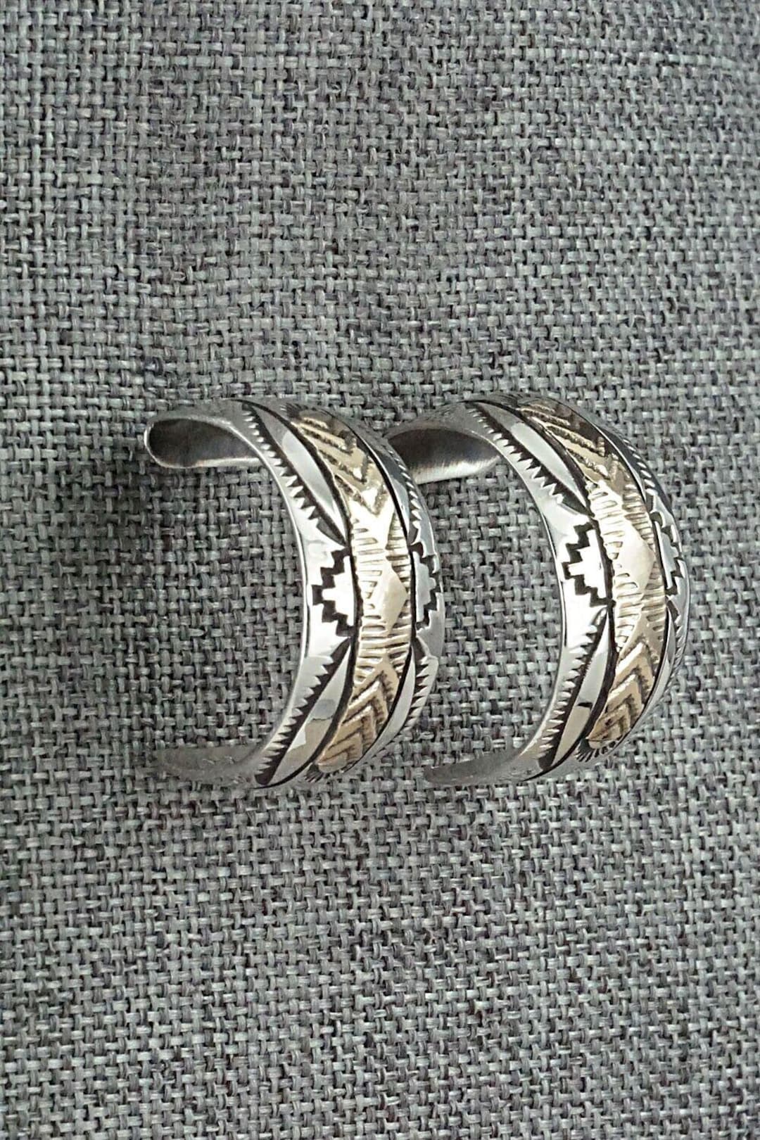 Sterling Silver & Gold Fill Hoop Earrings - Bruce Morgan - Etsy