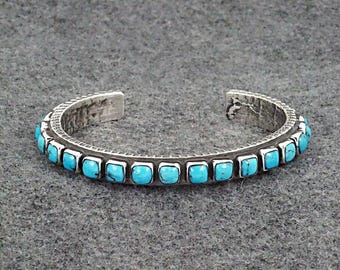 Turquoise & Sterling Silver Bracelet - Ernest Rangel