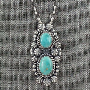 Turquoise & Sterling Silver Necklace - Jeff James