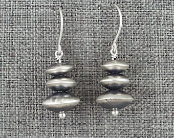 Sterling Silver Navajo Pearl Earrings - Bryannen Halwood