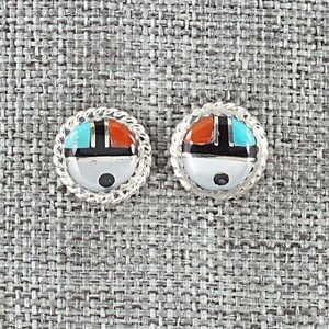 Multi Stone Inlay & Sterling Silver Earrings - Elvira Kiyite
