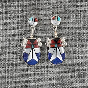 Multi-Stone Inlay & Sterling Silver Earrings - Ola Eriacho