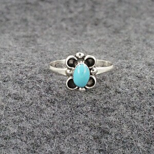 Turquoise & Sterling Silver Ring - Cora Cachini - Size 5