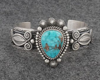 Turquoise & Sterling Silver Bracelet - Michael Calladitto